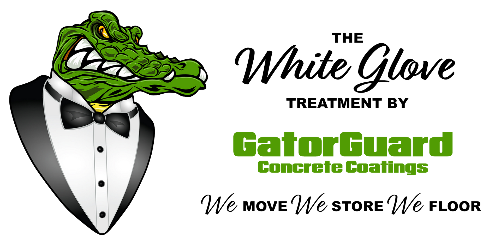 A green alligator in a tuxedo, smiling, with